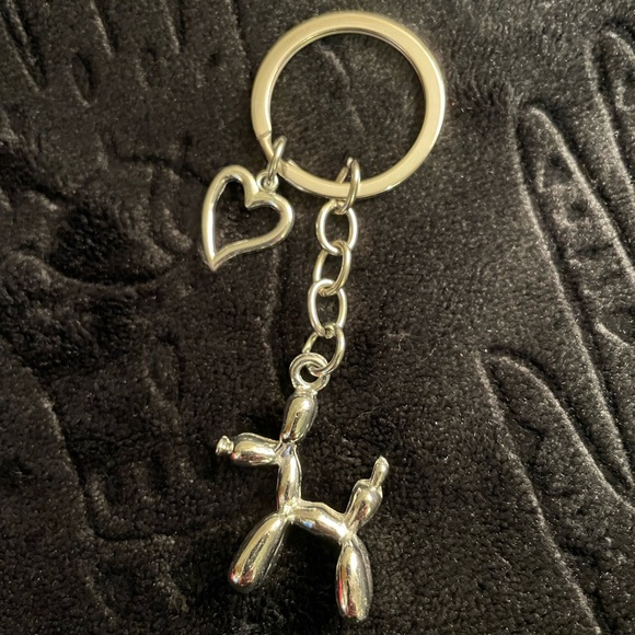 BALLOON DOG | Dainty Silver Bag Charm | Keychain (Brand New) ✨ - Picture 3 of 9